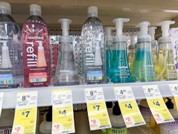 method hand soaps and refills on walgreens shelf