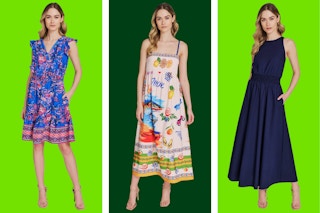 Three dresses from Falling Flowers apparel available at Walmart