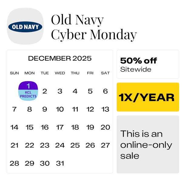 Old Navy Cyber Monday — December 2025