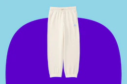 Stock image of a light birch pair of kids Wonder Nation fleece joggers