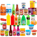 Play Food Grocery Cans