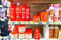 cantu hair care section at dollar general