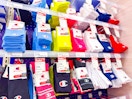 champion socks sitting on a target shelf