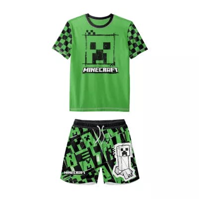 Kids' Minecraft Rash Guard Set