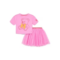 Toddler Kids' Graphic Top and Skirt Set