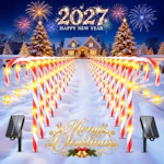 Solar Candy Cane Lights 24-Pack