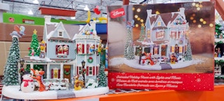 disney holiday house on a shelf at costco