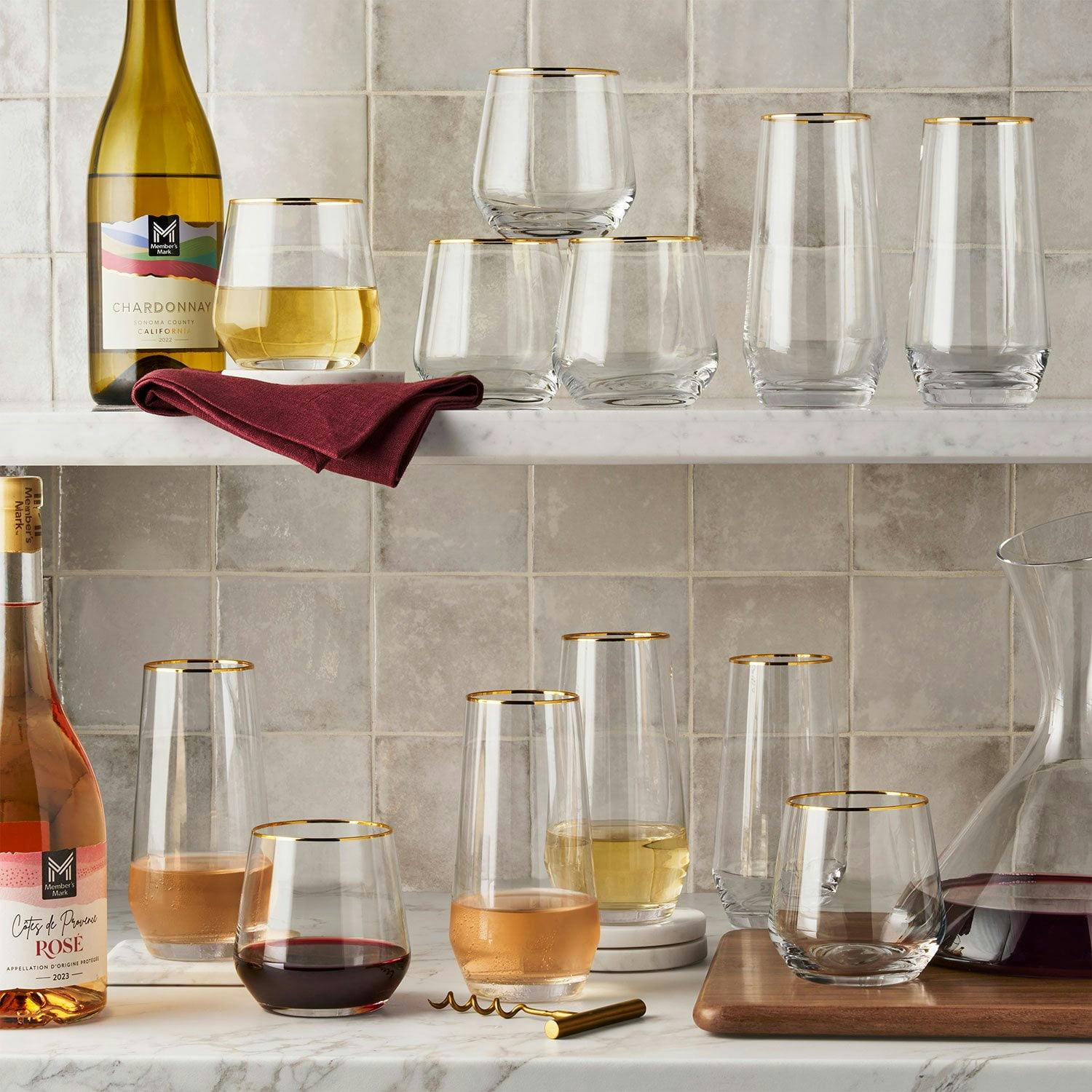 Member's Mark Crystal Drinkware Set