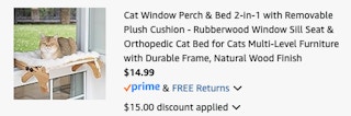 cat perch Amazon receipt