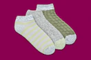Joyspun women's socks 3-pack in a green color combination