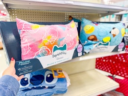 squishpillow gift sets sitting on a target shelf