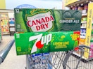 7up and canada dry 12pk soda on walgreens cart