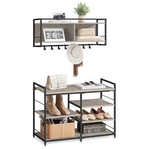 Hall Tree with Shoe Bench