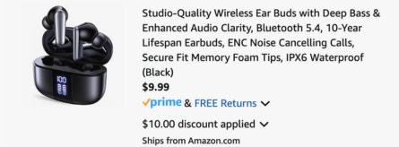 Earbuds cart