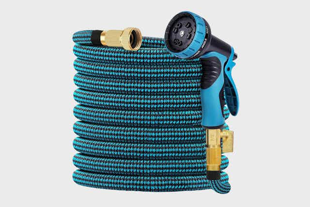 100-Foot Expandable Garden Hose, Just $20 on Amazon card image