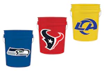 5-Gallon NFL Themed Plastic Bucket