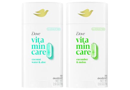 2 Dove VitaminCare Deodorants