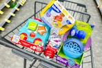 cart full of toys
