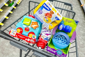 cart full of toys