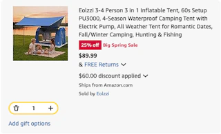 Tent discount