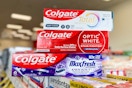 colgate toothpastes on shelf