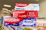 colgate toothpastes on shelf