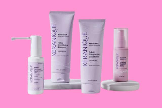 Keranique Hair Regrowth System and 7-Piece Bonus Set for $40 (Reg. $224) card image