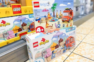 lego bluey sets stacked on floor