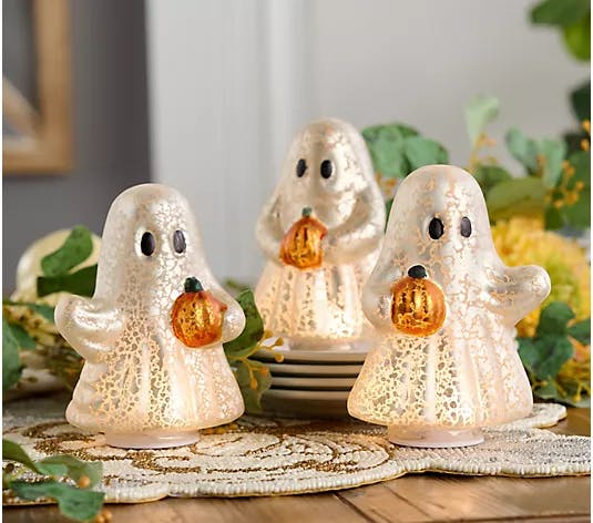 Illuminated Mercury Glass Ghosts