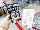 dove degree products in hand and in shopping cart