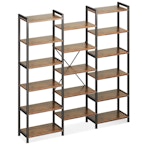 Triple Wide 6-Tier Bookshelf