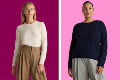 a cashmere sweater from Quince