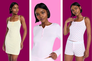 2 prints of the No Boundaries women's pajama set