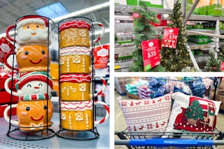walmart christmas tree pillows mugs