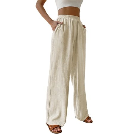 Women's Linen Palazzo Pants