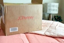 jcpenney box on bed 