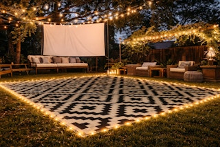 Lowe's outdoor LED area rug