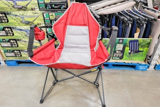 red camping chair