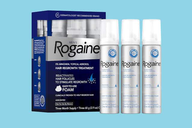 Men's Rogaine Hair Regrowth Treatment, as Low as $33.90 on Amazon card image