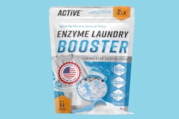 a bag of laundry boosters