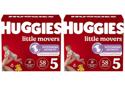 2 Huggies Little Movers Diaper Boxes