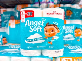 Angel Soft Bath Tissie (6 Mega Rolls) in Walmart store