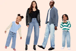 toddler and adults wearing jeans from Old Navy