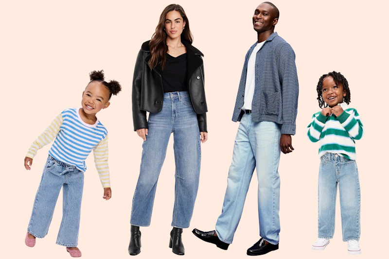 toddler and adults wearing jeans from Old Navy