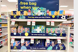 band-aid first aid bag sitting on a target shelf
