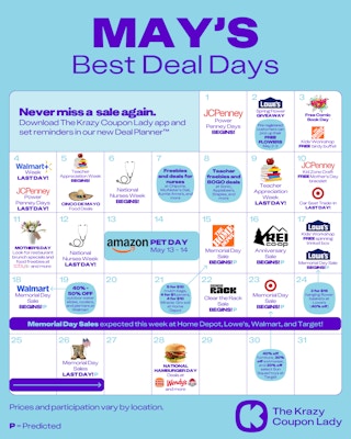 calendar of sales and what to buy in may