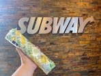 Subway Footlong Sandwich with Sign