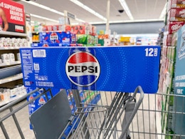 pepsi 12pks soda on walgreens cart