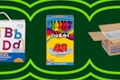 green collage with products