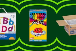 Office Depot Clearance Finds: $0.35 Crayons, $5 Magnetic Letter Set, More card image